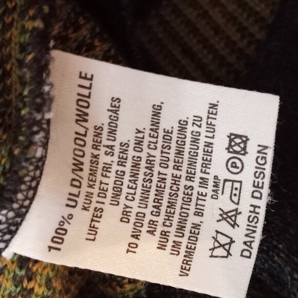 Eva & Claudi 100% Wool Unique Sweater Jacket Faux Fur Collar sz L  /B9 - Picture 10 of 10